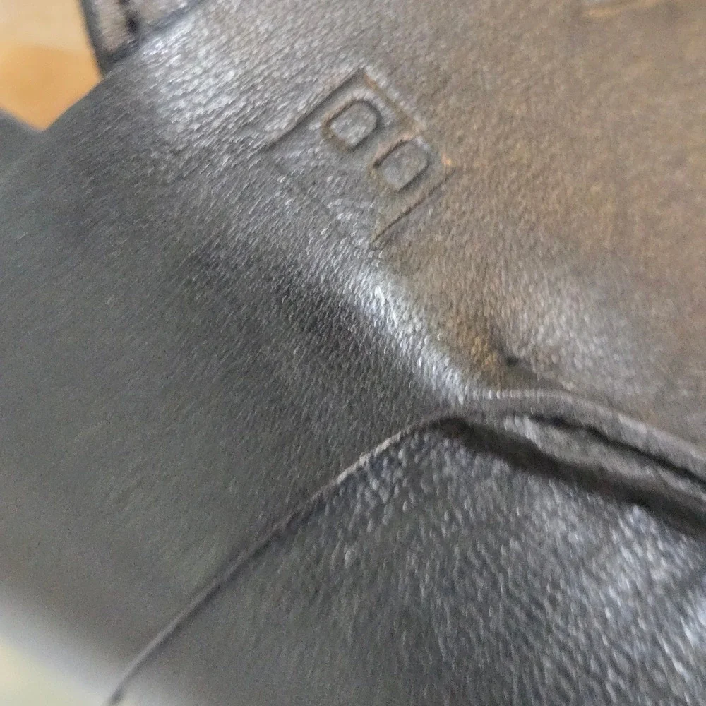 Bally Saturno Penny Loafer Mens 12D Black Leather Swiss Made Drivers Nearly New